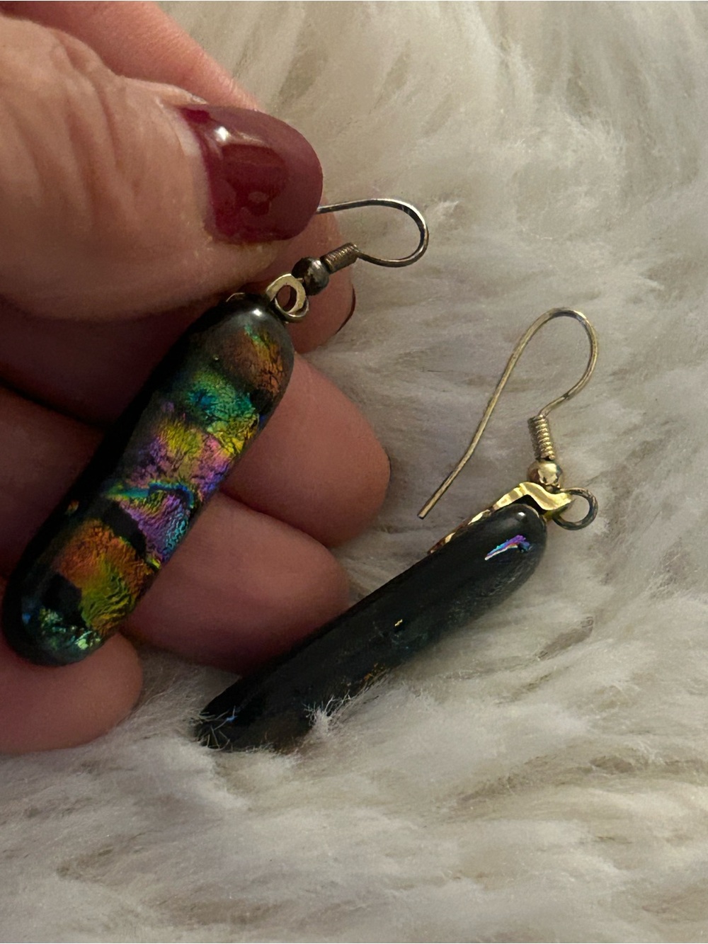 Stunning Dichroic earring ❤️ - Picture 4 of 4